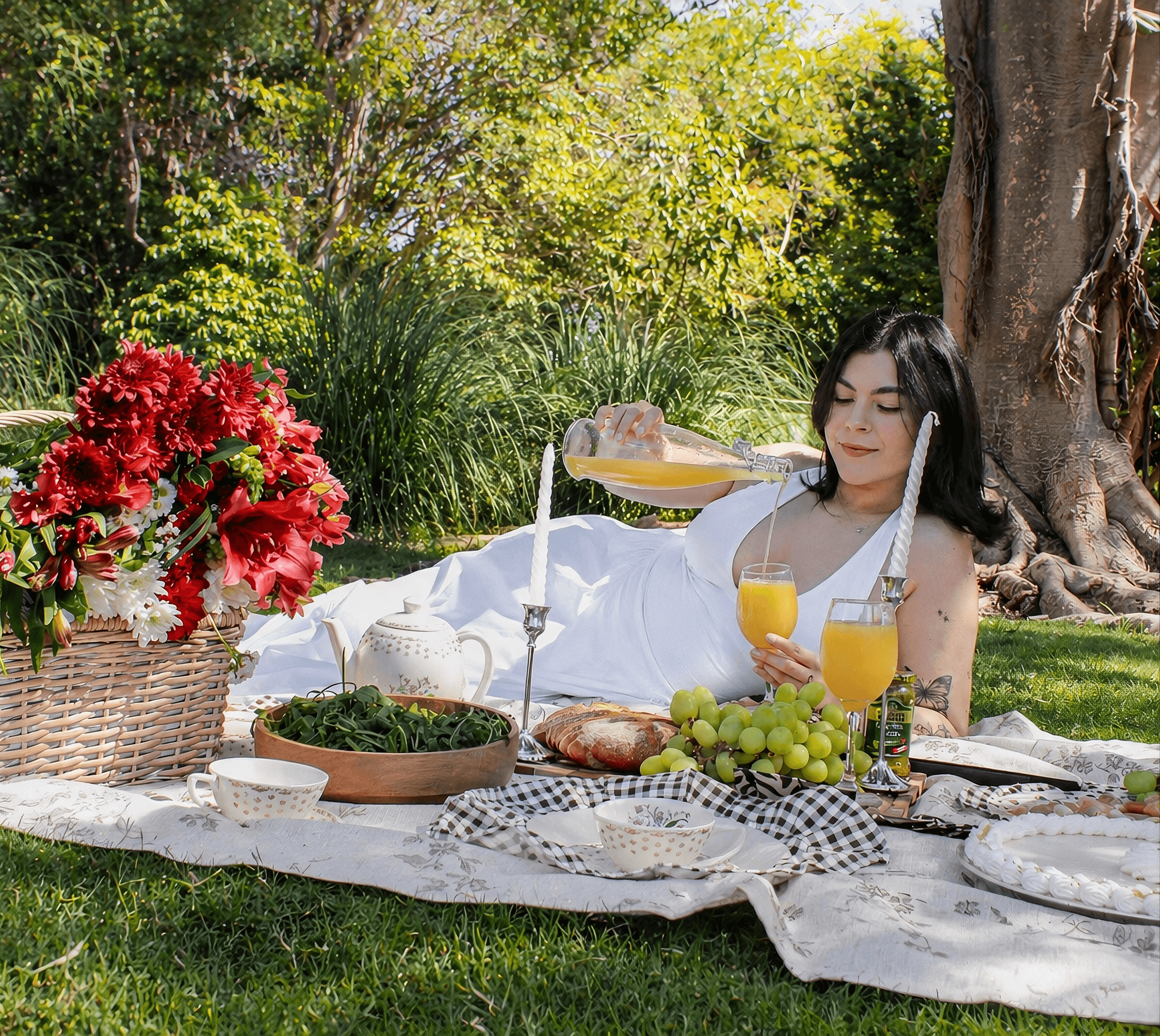 Bricia en picnic al aire libre